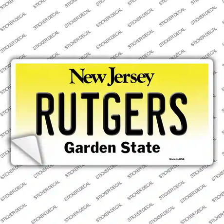 Rutgers New Jersey Novelty Sticker Decal