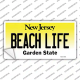 Beach Life New Jersey Novelty Sticker Decal