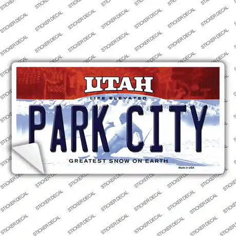 Park City Utah Novelty Sticker Decal
