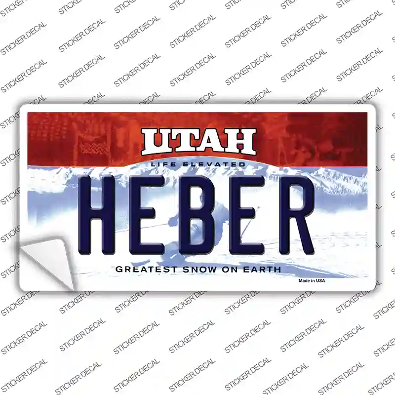 Heber Utah Novelty Sticker Decal