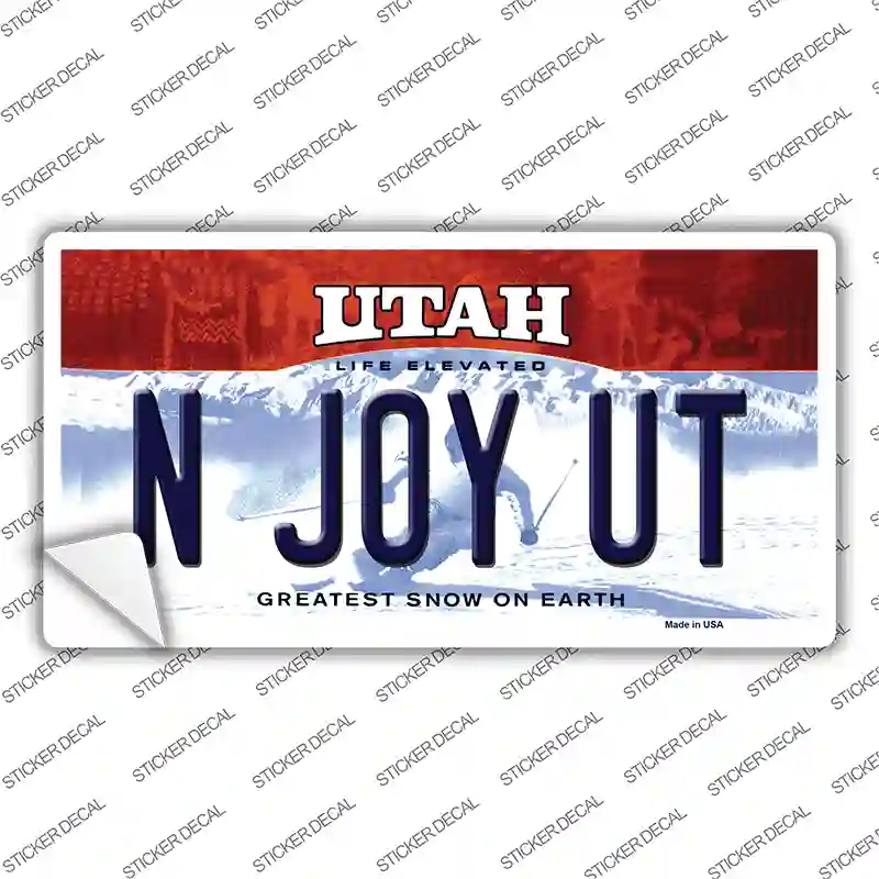 N Joy UT Utah Novelty Sticker Decal
