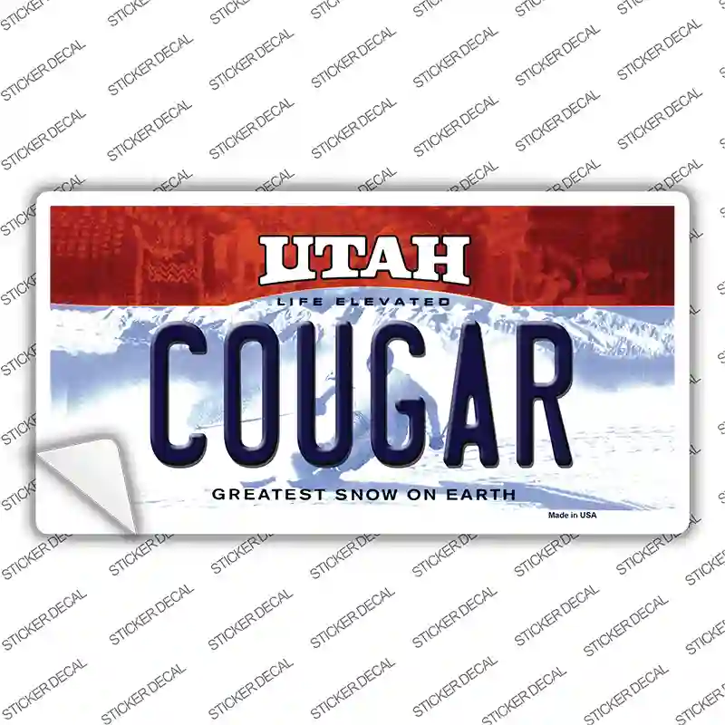Cougar Utah Novelty Sticker Decal