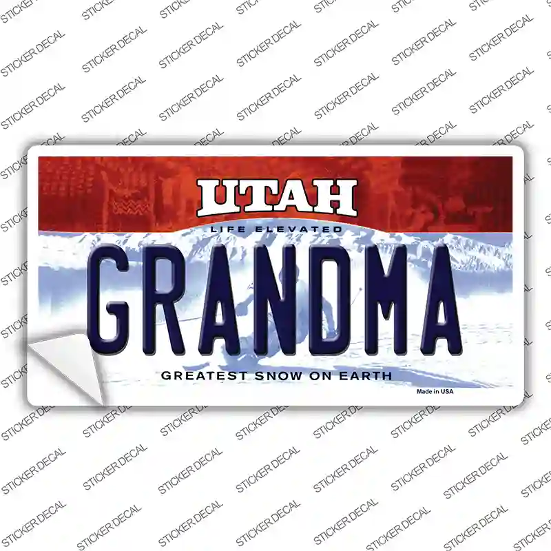 Grandma Utah Novelty Sticker Decal