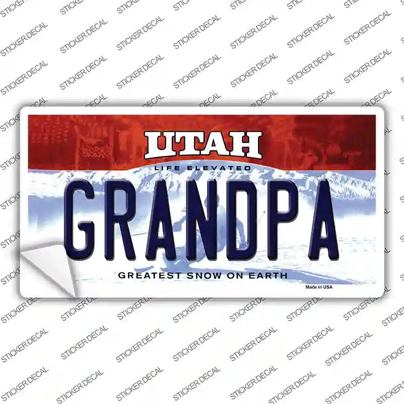 Grandpa Utah Novelty Sticker Decal