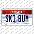 Ski Bum Utah Novelty Sticker Decal