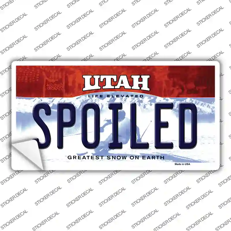 Spoiled Utah Novelty Sticker Decal