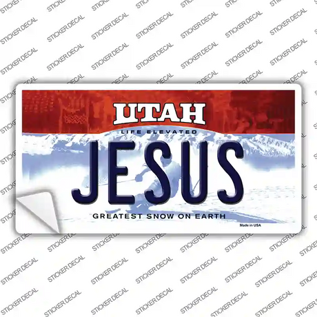 Jesus Utah Novelty Sticker Decal
