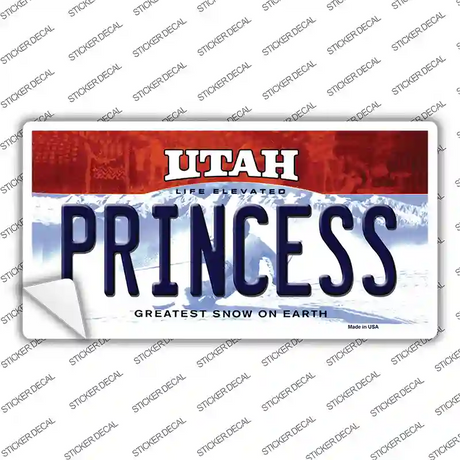 Princess Utah Novelty Sticker Decal