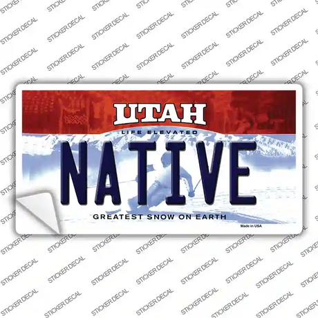 Native Utah Novelty Sticker Decal