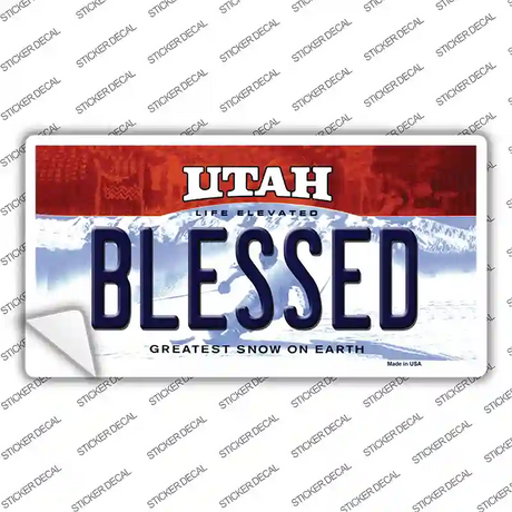 Blessed Utah Novelty Sticker Decal