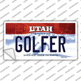 Golfer Utah Novelty Sticker Decal