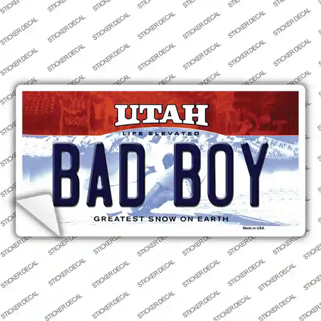 Bad Boy Utah Novelty Sticker Decal