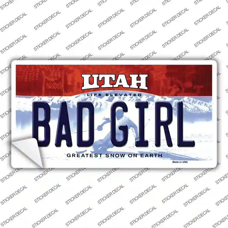 Bad Girl Utah Novelty Sticker Decal