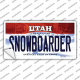 Snowboarder Utah Novelty Sticker Decal