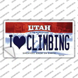 I Love Climbing Utah Novelty Sticker Decal