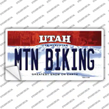 Mtn Biking Utah Novelty Sticker Decal