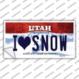 I Love Snow Utah Novelty Sticker Decal