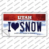 I Love Snow Utah Novelty Sticker Decal