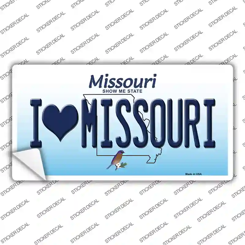 I Love Missouri Novelty Sticker Decal
