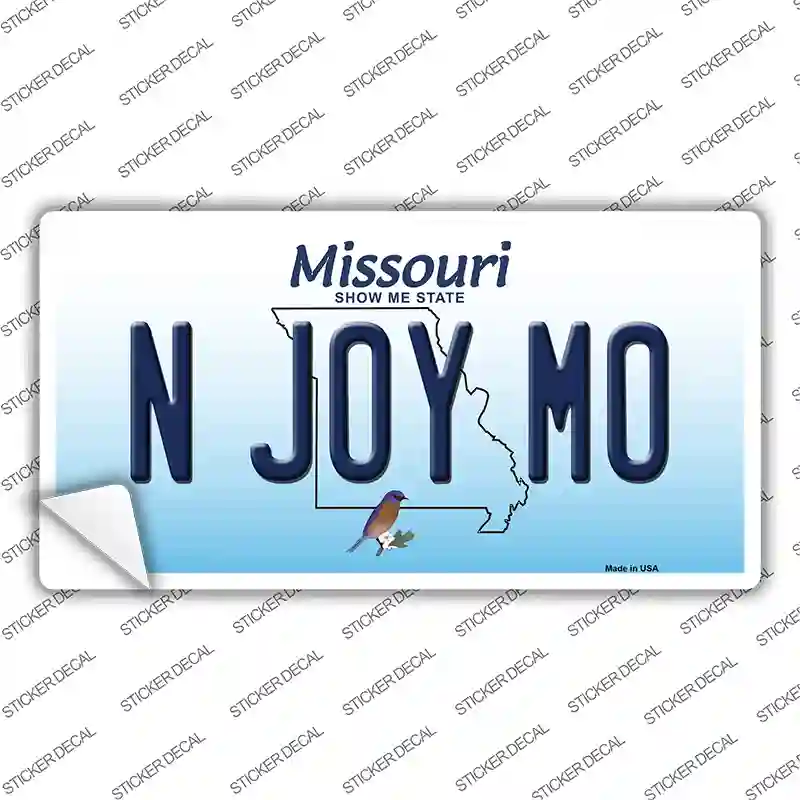 N Joy MO Missouri Novelty Sticker Decal