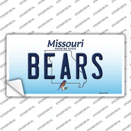 Bears Missouri Novelty Sticker Decal