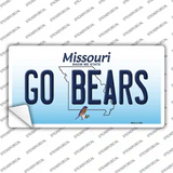 Go Bears Missouri Novelty Sticker Decal