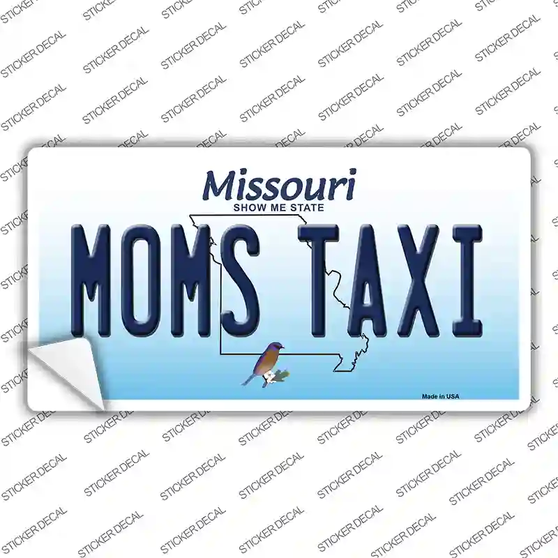 Moms Taxi Missouri Novelty Sticker Decal