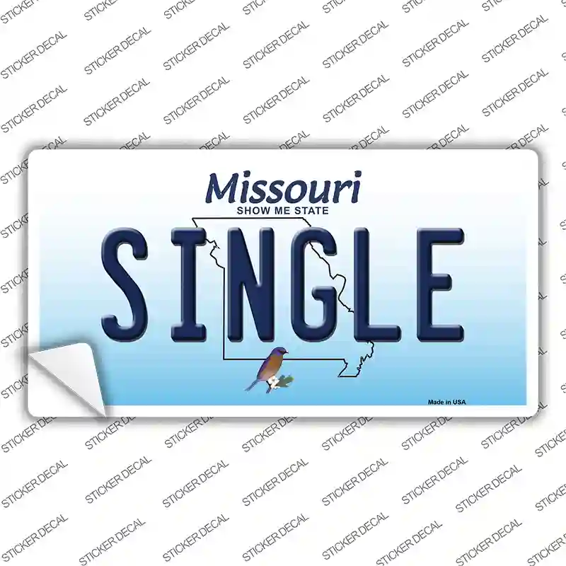 Single Missouri Novelty Sticker Decal