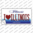 I Love Illinois Novelty Sticker Decal
