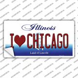 I Love Chicago Illinois Novelty Sticker Decal