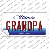 Grandpa Illinois Novelty Sticker Decal