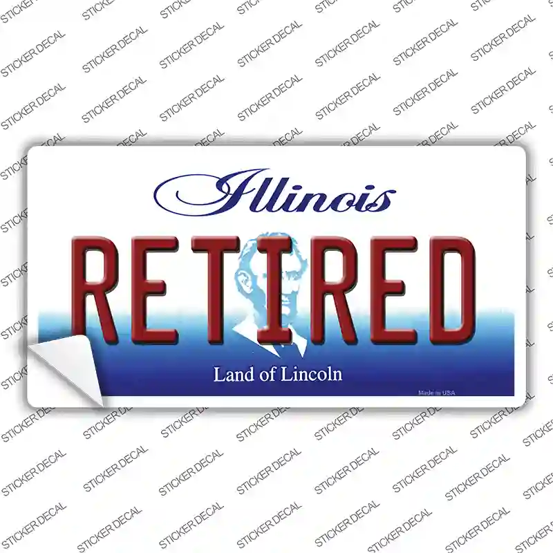 Retired Illinois Novelty Sticker Decal