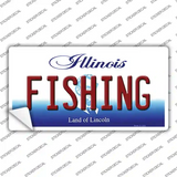 Fishing Illinois Novelty Sticker Decal