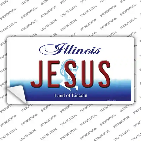 Jesus Illinois Novelty Sticker Decal