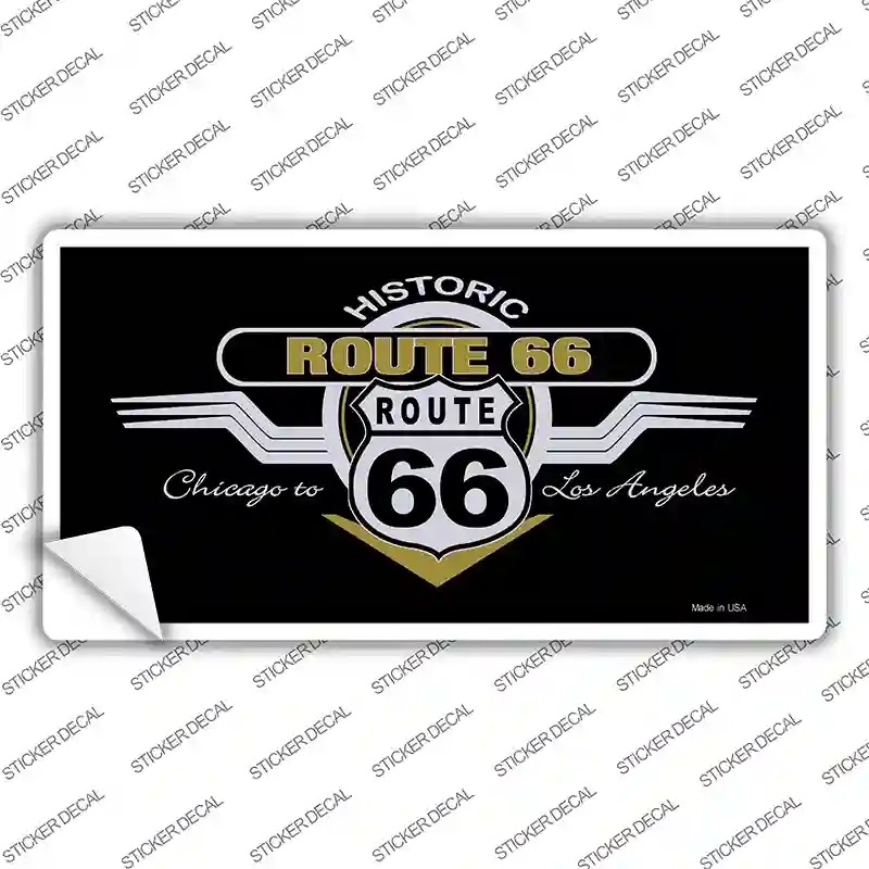 Route 66 Shield Wings Novelty Sticker Decal