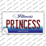 Princess Illinois Novelty Sticker Decal
