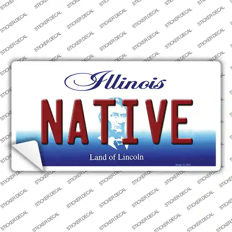 Native Illinois Novelty Sticker Decal