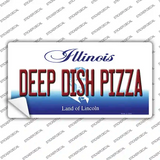 Deep Dish Pizza Illinois Novelty Sticker Decal