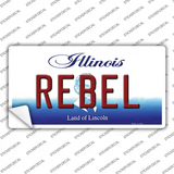 Rebel Illinois Novelty Sticker Decal