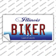Biker Illinois Novelty Sticker Decal