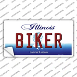 Biker Illinois Novelty Sticker Decal