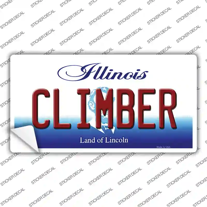 Climber Illinois Novelty Sticker Decal