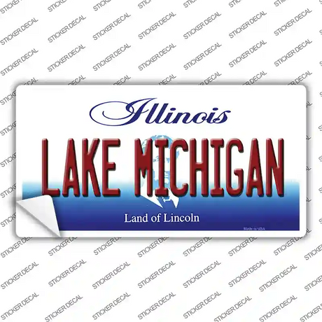 Lake Michigan Illinois Novelty Sticker Decal