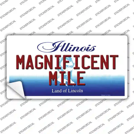 Magnificent Mile Illinois Novelty Sticker Decal