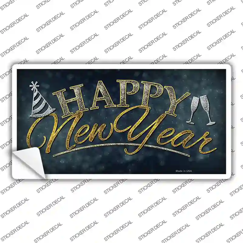 Happy New Year Novelty Sticker Decal