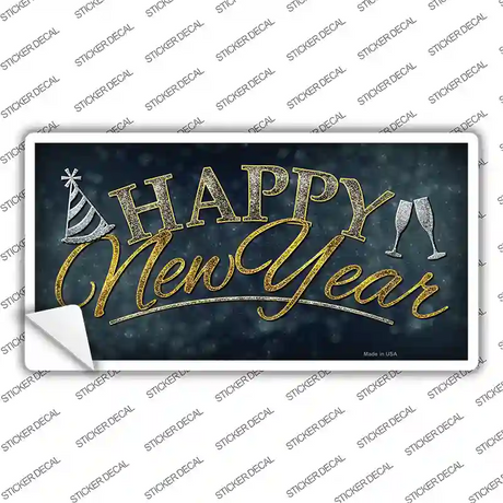 Happy New Year Novelty Sticker Decal