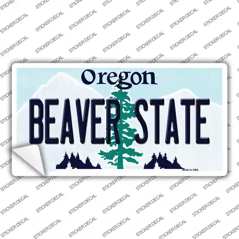 Beaver State Oregon Novelty Sticker Decal