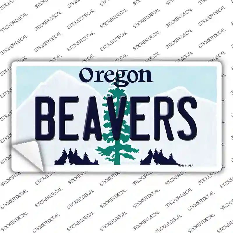 Beavers Oregon Novelty Sticker Decal