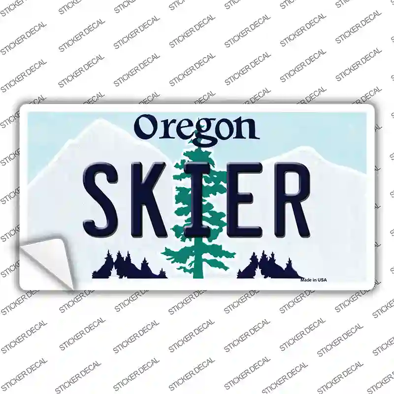 Skier Oregon Novelty Sticker Decal