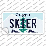 Skier Oregon Novelty Sticker Decal